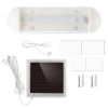LED Solar Lights Solar Powered Security Light Kit Emergency Light Pull Switch for Home Shed Garage Tool Room - White
