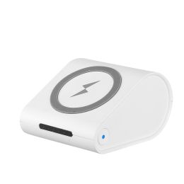Qi Wireless Charger 10400mAh Power Bank 5W Wireless Charger Pad 2.1A USB Charge Port Portable Battery Charger - White