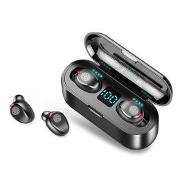 8D Stereo True Wireless Bluetooth Earbuds With 1200mAh Charging Case - Black
