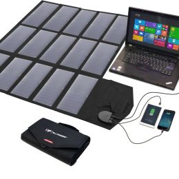 ALLPOWERS 100W 18V 12V Portable Solar Panel Foldable Solar Battery Charger for Laptop Mobile Phone Power Station Travel Camping - Black
