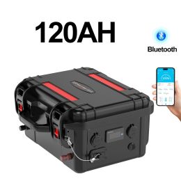 12V 120ah Portable Power Station LiFePO4 Battery 100ah Rechargeable LFP Battery Packs with BMS for Outdoor Camping Motor Backup - 120AH With Bluetooth