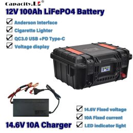 12V 120ah Portable Power Station LiFePO4 Battery 100ah Rechargeable LFP Battery Packs with BMS for Outdoor Camping Motor Backup - OR 100AH LIFEPO4