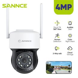 SANNCE 5MP Wireless Security Camera Smart Full Color Two Way Voice Human Detection Surveillance CCTV WIFI Protection Camera350 ° - 1Pcs Camera