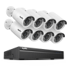 SANNCE 8CH 8MP HD POE Network Video Security System 8MP H.265+ NVR 30M EXIR Night Vision IP Camera CCTV Security Protection IP66 - 5MP NVR Kit - 4T