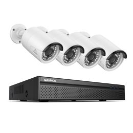 SANNCE 8CH 8MP HD POE Network Video Security System 8MP H.265+ NVR 30M EXIR Night Vision IP Camera CCTV Security Protection IP66 - 8MP NVR Kit - 4T