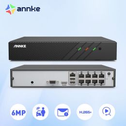 ANNKE 8CH 6MP POE Video Recorder H.265+ NVR For HD POE 2MP 3MP 4MP 5MP 6MP IP POE Cameras Home Surveillance Security System Kit - None