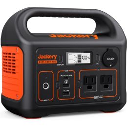 Portable Power Station Explorer 300, 293Wh Backup Lithium Battery, 110V/300W Pure Sine Wave AC Outlet, Solar Generator - Default