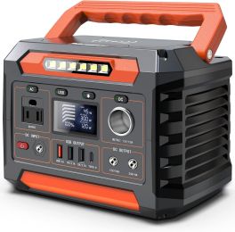 300W Portable Power Station, 299Wh/80818mAh Solar Generator, Regulated DC Output Backup Battery with Pass-Through Charging A - Default