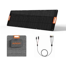 200W Portable Solar Panel Charger Waterproof Power Station with Adjustable Kickstand Monocrystalline Solar Cells Quick Energy - Default