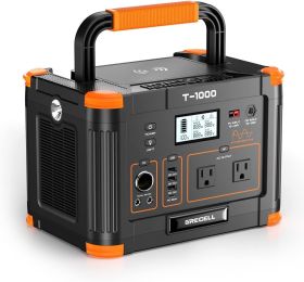 Portable Power Station Solar Powered Generator with AC Outlet PD Fast Charging Backup Lithium Battery - 1000W