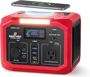 Portable Power Station 350W (500W Surge) 299.5Wh/83200mAh Lithium-Ion Battery with 110V AC Outlet Solar Generator - Default