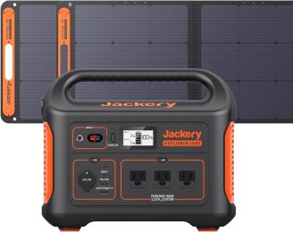 Portable Power Station Capacity with AC Outlets Solar Generator for Home Backup Emergency Outdoor Camping (Solar Panel Optional) - Explorer 1000   200