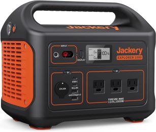 Portable Power Station Capacity with AC Outlets Solar Generator for Home Backup Emergency Outdoor Camping (Solar Panel Optional) - Explorer 1000