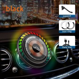 Brand New Magnetic Wireless Fast Charger With Voice-activated Pickup Lamp, Aromatherapy Automatic Spray. Ready in Stock. - Black