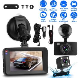 Dual Dash Cam 3in Screen Vehicle Driving Recorder