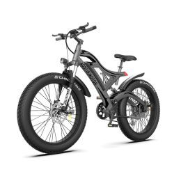 New Pattern Electric Bike Fat Tire With Removable Lithium Battery for Adults - 750W - Black