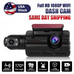 Dual Lens Car DVR Dash Cam Video Recorder G-Sensor Front and Rear Camera