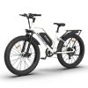 Aostirmotor 750W Electric Bike Bicycle 26*4" Fat Tire 48V/13Ah Li-Battery E-Mountain Bike White - Default