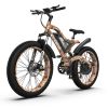 Aostirmotor 1500W Electric Bike 26*4" Fat Tire 48V/15Ah Li-Battery E-Mountain Bicycle Camouflage - Default