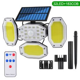 Upgraded Solar Motion Sensor Light Security Lamp Garden Outdoor Waterproof - As pic