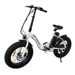 Aostirmotor Ebike 20" 500W 36V/13Ah Electric Bike Bicycle Fat Tire City Mini E-bike White - Default