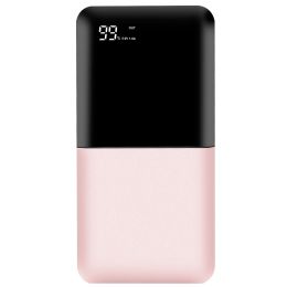 20000mAh Portable Charger Power Bank External Battery Pack with Digital Display Dual USB Charge Ports - Pink