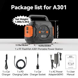 FF Flashfish 230V Portable Solar Power Station 320W 292WH Emergency Solar Generator Battery Pack Charger Power Bank Supply RV - 110V US