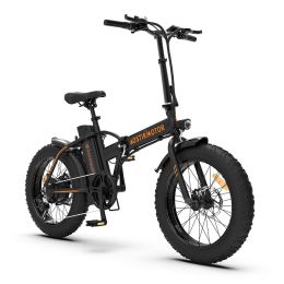 AOSTIRMOTOR Folding Electric Bicycle 500W Motor 20" Fat Tire With 36V/13Ah Li-Battery RT - Black
