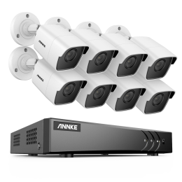 ANNK H.265+ 5MP Lite Ultra HD 8CH DVR CCTV Security System 8PCS Outdoor 5MP EXIR Night Vision Camera Video Surveillance Kit - 8Pcs Camera kits - 2T