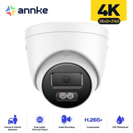 ANNKE Ultra HD 8MP POE Camera Human Vehicle Detection Outdoor Security Network EXIR Night Vision Email Alert PoE IP Camera 4MM - 4mm Lens