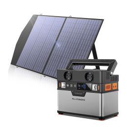 ALLPOWERS Portable Power Station 288Wh 300W, 606Wh 700W Solar Generator, 110V/220V Pure Sine Wave AC Outlet With 18V Solar Panel - 288Wh 100W