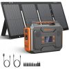 Portable Solar Generator, 300W Portable Power Station with Foldable 60W Solar Panel, for Home Use RV Outdoor Camping Adventure - Default