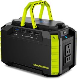 MARBERO Portable Power Station 150Wh Camping Solar Generator Laptop Charger Power Bank with AC Outlet 110V 150W Peak with - Default