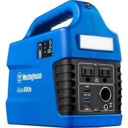 296Wh 600 Peak Watt Portable Power Station and Solar Generator, Pure Sine Wave AC Outlet, Backup Lithium Battery - Default