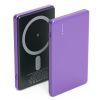 2 In 1 5000mAh MagSafe Wireless Power Bank PD20W Magnetic Fast Charger Portable Phone Charger Fit for IOS Phone 15 14 13 12 Series And More - Purple