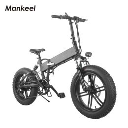 Electric bicycle MK011 20 inch foldable electric snowmobile 750W 10.4ah - black