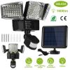 Solar Lights Outdoor 188 LEDs 1600lm Solar Security Lights Motion Sensor Lights 270Â°Lighting Angle Waterproof - Black