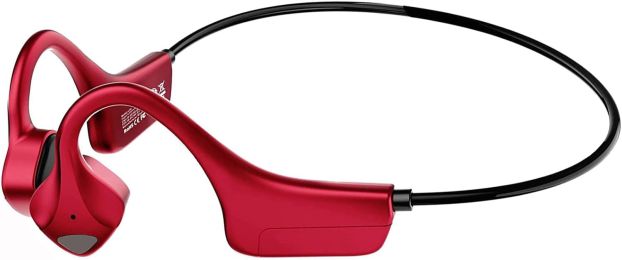 Sport Wireless Bone Conduction Earphones – Open-Ear Safety Design, IPX6 Sweatproof, 8 Hrs Call, US Dropship - Red