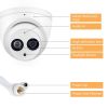 10PCS 6MP IR IP Camera IPC-HDW4631C-A Built-in Mic H.265 CCTV PoE Security Video Surveillance Network Camara - 10PCS NO Logo - 2.8mm