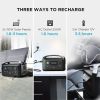 RIVER 288Wh Portable Power Station,3 x 600W(Peak 1200W) AC Outlets & LED Flashlight, Fast Charging Silent Solar Generator - Default