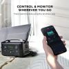 RIVER 288Wh Portable Power Station,3 x 600W(Peak 1200W) AC Outlets & LED Flashlight, Fast Charging Silent Solar Generator - Default