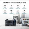 RIVER 288Wh Portable Power Station,3 x 600W(Peak 1200W) AC Outlets & LED Flashlight, Fast Charging Silent Solar Generator - Default