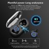 Y50 Bluetooth Earphone Outdoor Sports Wireless Headset 5.0 With Charging Bin Power Display Touch Control Headphone Earbuds - Black Blue