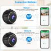 Mini Wireless Camera Wifi IR Night Vision HD 1080p Home Security Camera for Home Indoor Office Baby Pet - Black