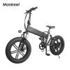 Electric bicycle MK011 20 inch foldable electric snowmobile 750W 10.4ah - black