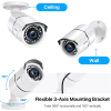 ZOSI 1080P 2MP TVI CCTV 120ft IR Nightvision Motion Sensor Waterproof Home Outdoor Surveillance Security Bullet CCTV camera - White