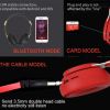 Dragon Wireless Bluetooth 5.0 Gaming Headset with TF card slot - Red