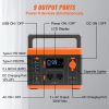 Portable Power Station Solar Generator 296Wh 300W Backup Lithium Battery
