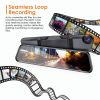 4K Car DVR 12in Dash Cam Camcorder  G-sensor - Black