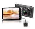D207 Car DVR Camera 4" Dual Lens Night Vision Rear View Camera G-Sensor Dash Cam Video Recorder built in 32GB